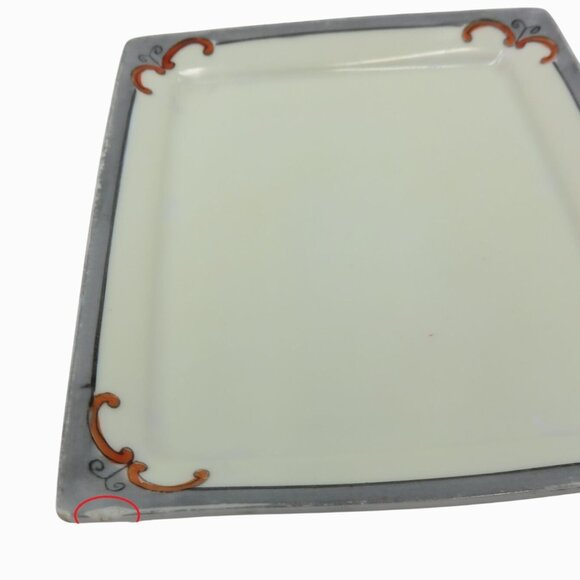 NORITAKE Butter Dish Floral Ceramic Hand-Painted Set Japan Vintage - Picture 9 of 13